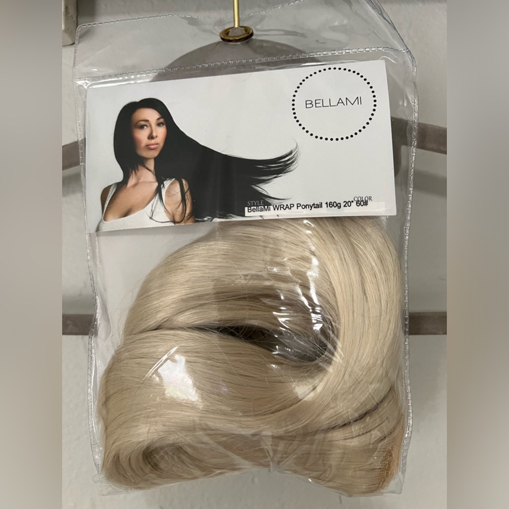 BellaMi WRAP Ponytail 160g, length 20” color-60 ash blonde